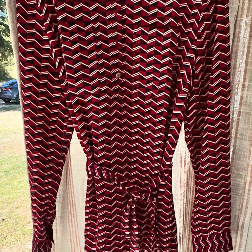 Tommy Hilfiger Red and Black Patterned dress